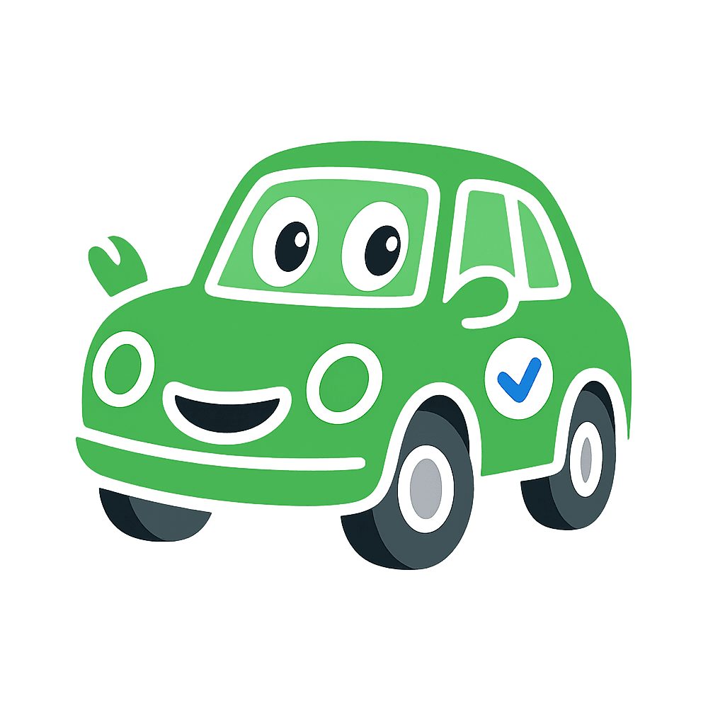 Friendly car character welcoming you to scrap your car with confidence and trust